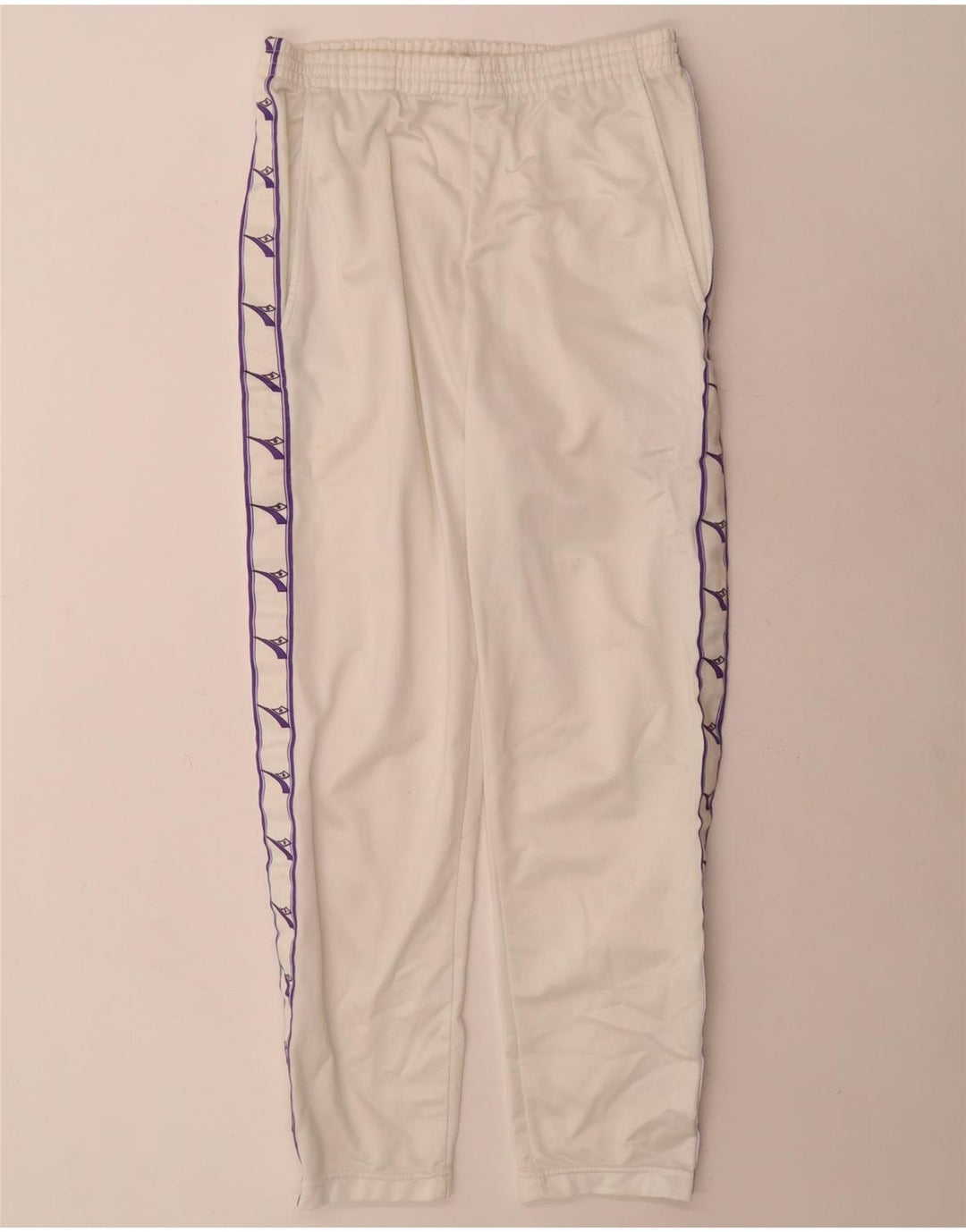 Diadora Womens Grafisk træningsdragt Bukser UK 10 Small White Polyester
