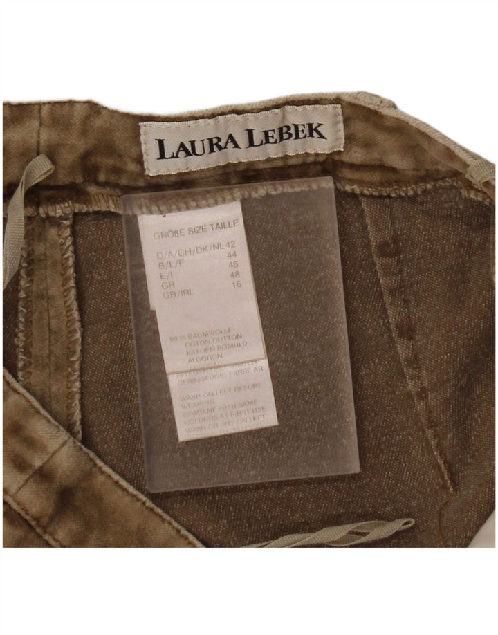 LAURA LEBEK Dame Bootcut Casual Bukser UK 16 Large W32 L32 Brun