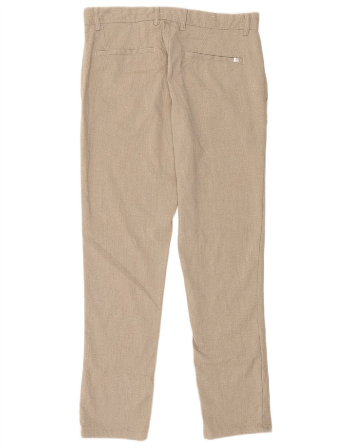 Zara Herre Lige Chinobukser EU 40 Medium W31 L28 Beige Polyester
