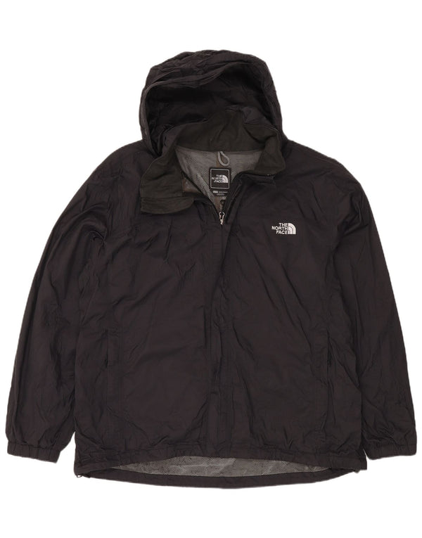 THE NORTH FACE Regnjakke med hætte til mænd UK 42 XL Sort Nylon