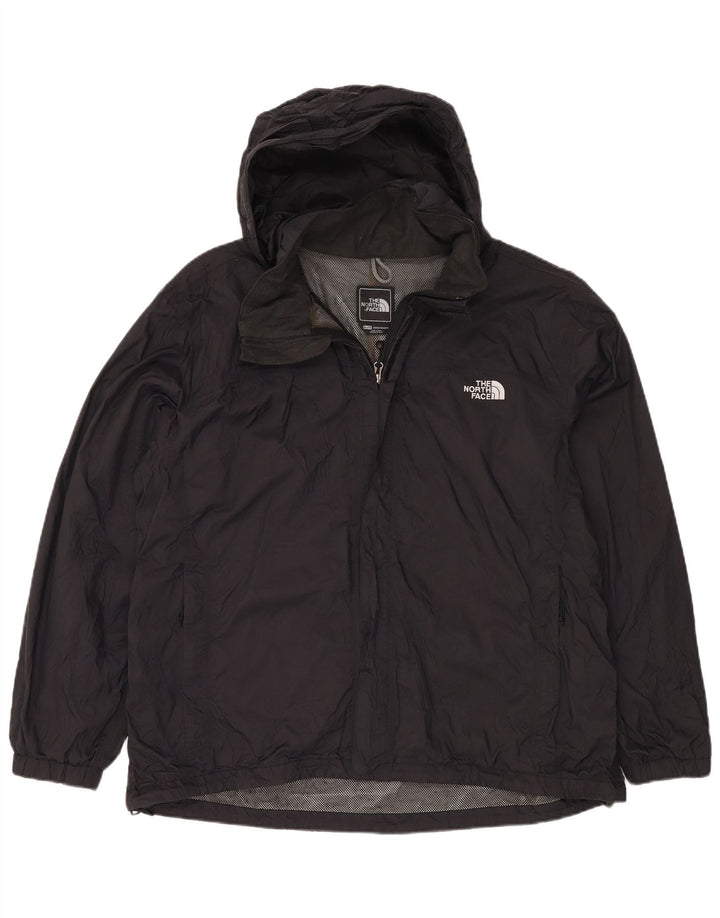 THE NORTH FACE Regnjakke med hætte til mænd UK 42 XL Sort Nylon