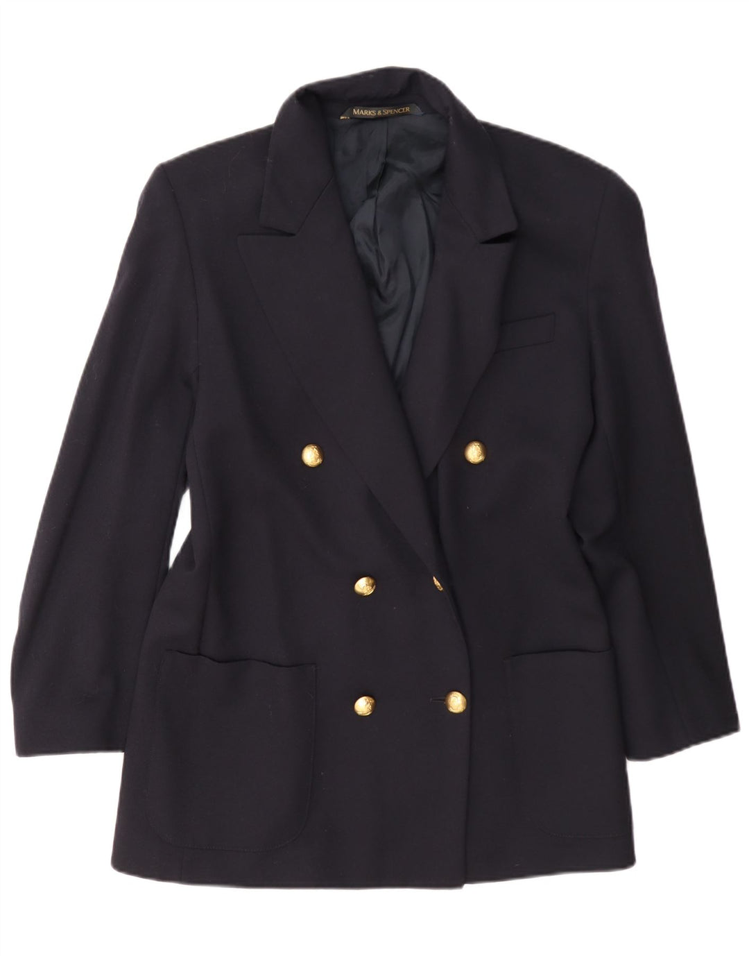 Marks & Spencer Dame Oversized Blazer Jacket UK 10 Small Navy Blue