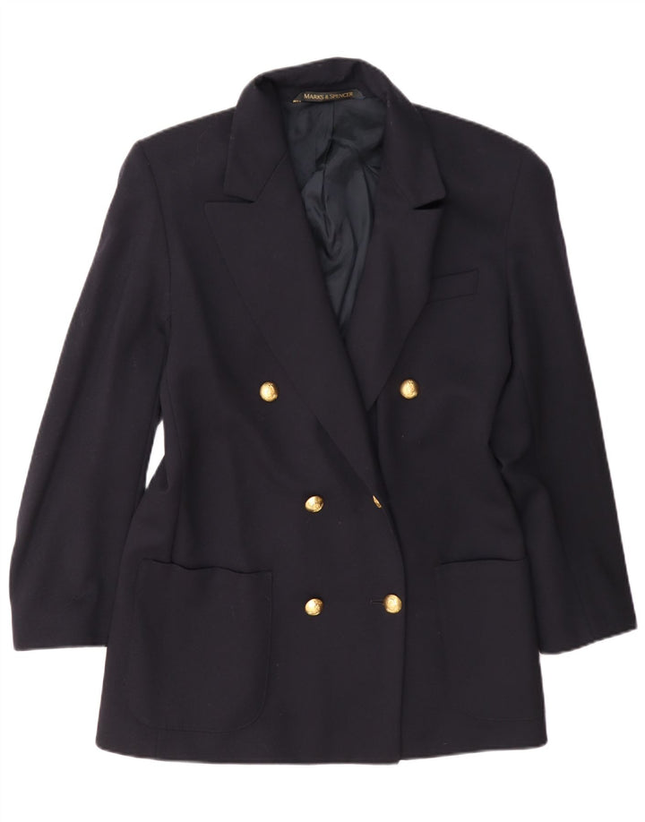 Marks & Spencer Dame Oversized Blazer Jacket UK 10 Small Navy Blue