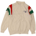 Vintage Herre grafisk træningsdragt Topjakke IT 54 XL Hvid Colourblock