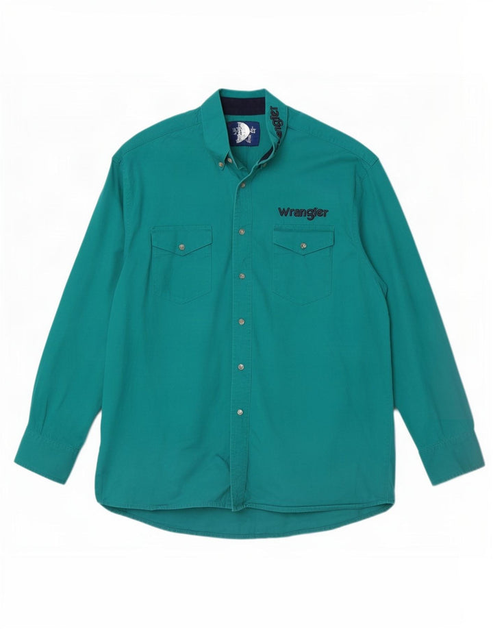 Wrangler Herre Western Graphic Shirt Stor grøn bomuld