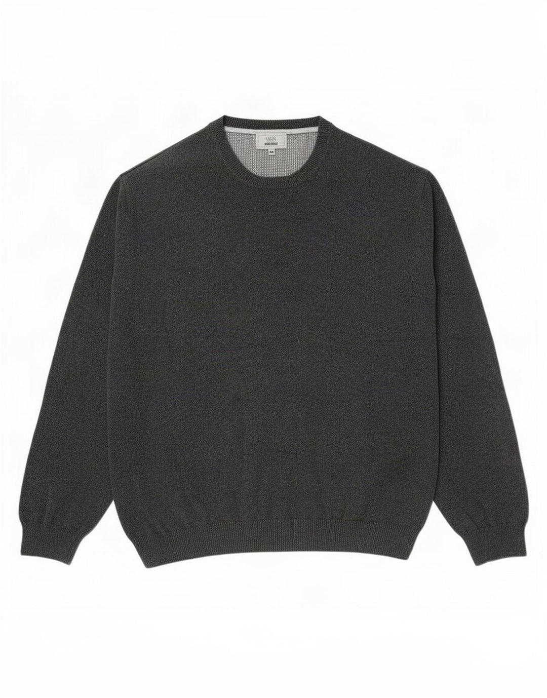 Marks & Spencer Herre Regular Fit Jumper Sweater med rund hals 2XL Grå Bomuld
