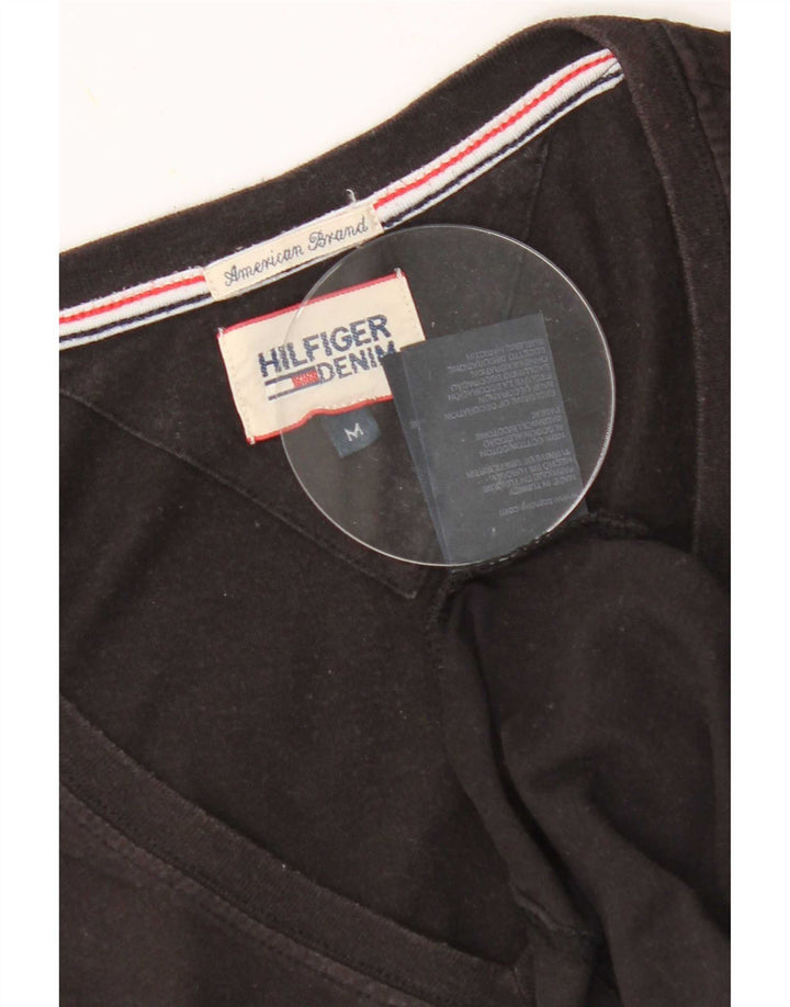 Tommy Hilfiger Herre T-Shirt Top Medium Sort Bomuld