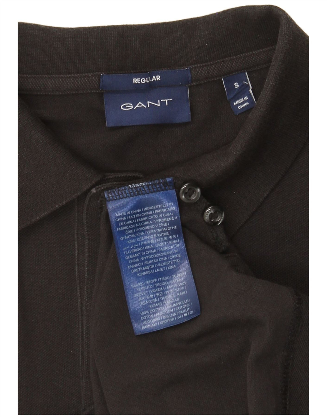 Gant Herre Regular Fit Polo Shirt Lille sort bomuld