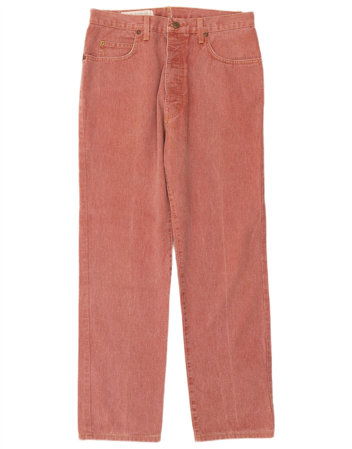 Bomuldsbælte Straight Jeans til mænd W36 L29 Maroon