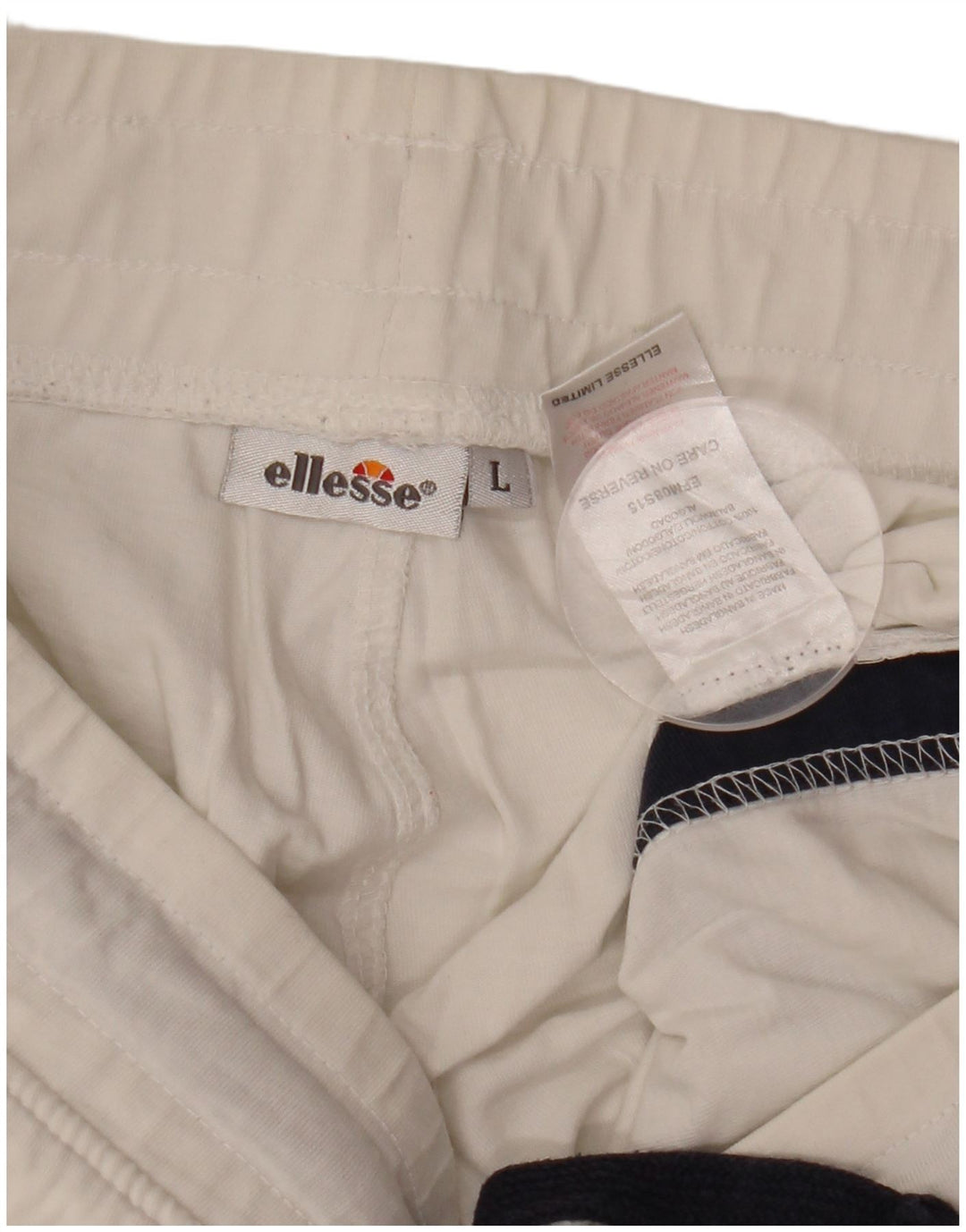 Ellesse Graphic Sports Shorts til kvinder UK 16 Large White Bomuld