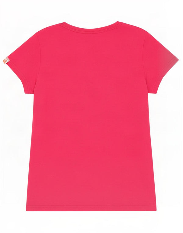Superdry Grafisk T-shirttop til kvinder UK 14 Stor Pink Bomuld