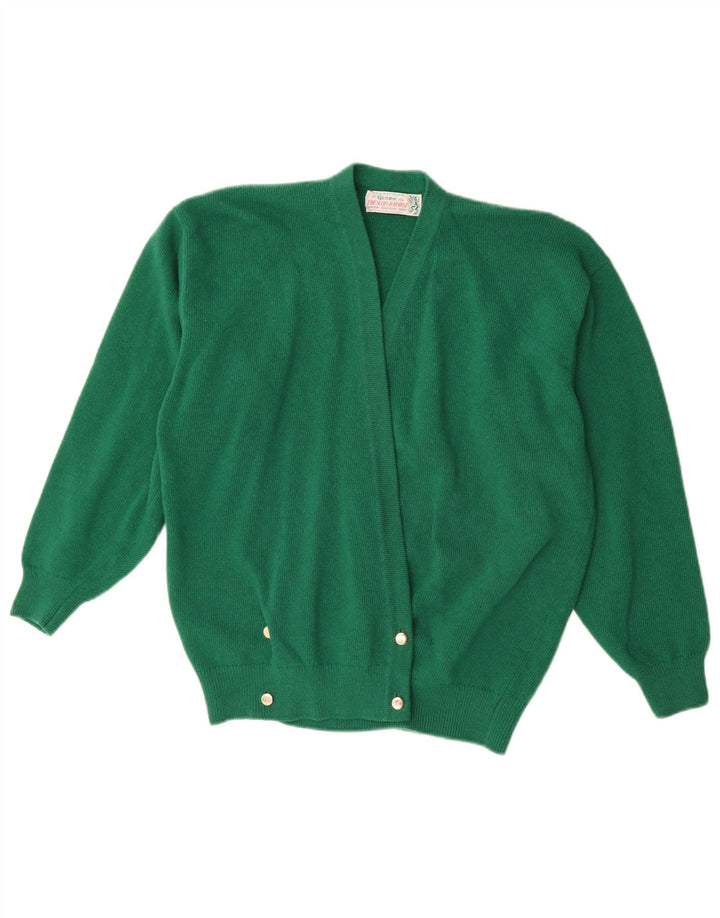 Glenmac Dame Cardigan Sweater UK 16 Stor grøn lammeuld