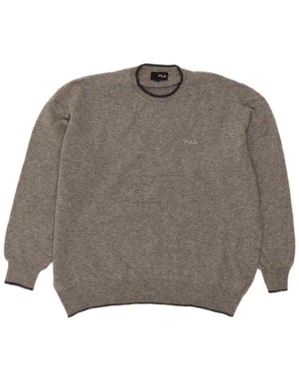 Fila Herre Crew Neck Jumper Sweater 2XL Grå Uld