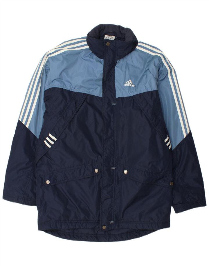 ADIDAS Herre grafisk vindjakke UK 36 Small Navy Blue Colourblock