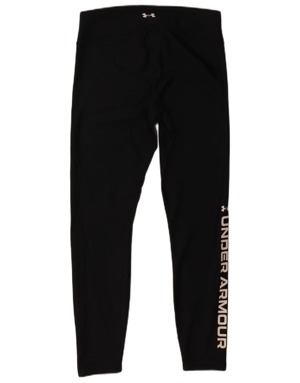 Under Armour Womens Heat Gear Leggings UK 16 Large Black