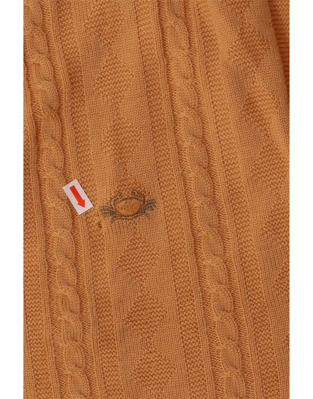 IL GRANCHIO Herre Cardigan Sweater Stor Gul Virgin Wool Classic