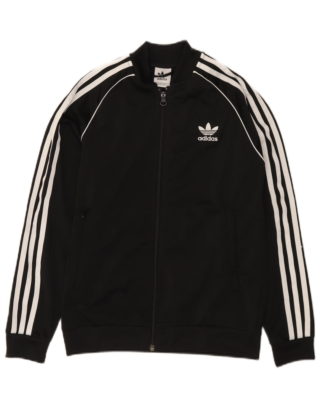 Adidas Drenge Træningsdragt Topjakke 11-12 År Sort Polyester