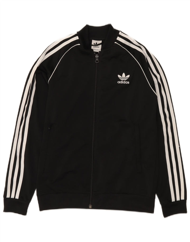 Adidas Drenge Træningsdragt Topjakke 11-12 År Sort Polyester