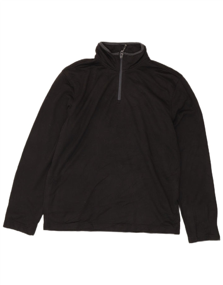 Starter Herre Zip Neck Pullover Træningsdragt Top UK 38/40 Medium Black
