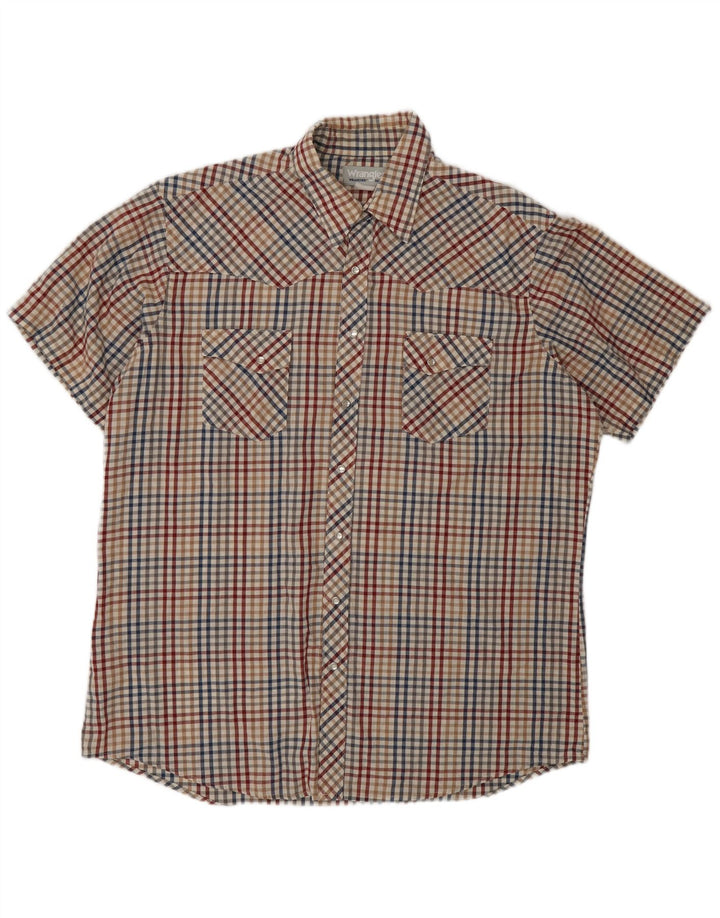 Wrangler Kortærmet Herreskjorte XL Multifarvet Gingham