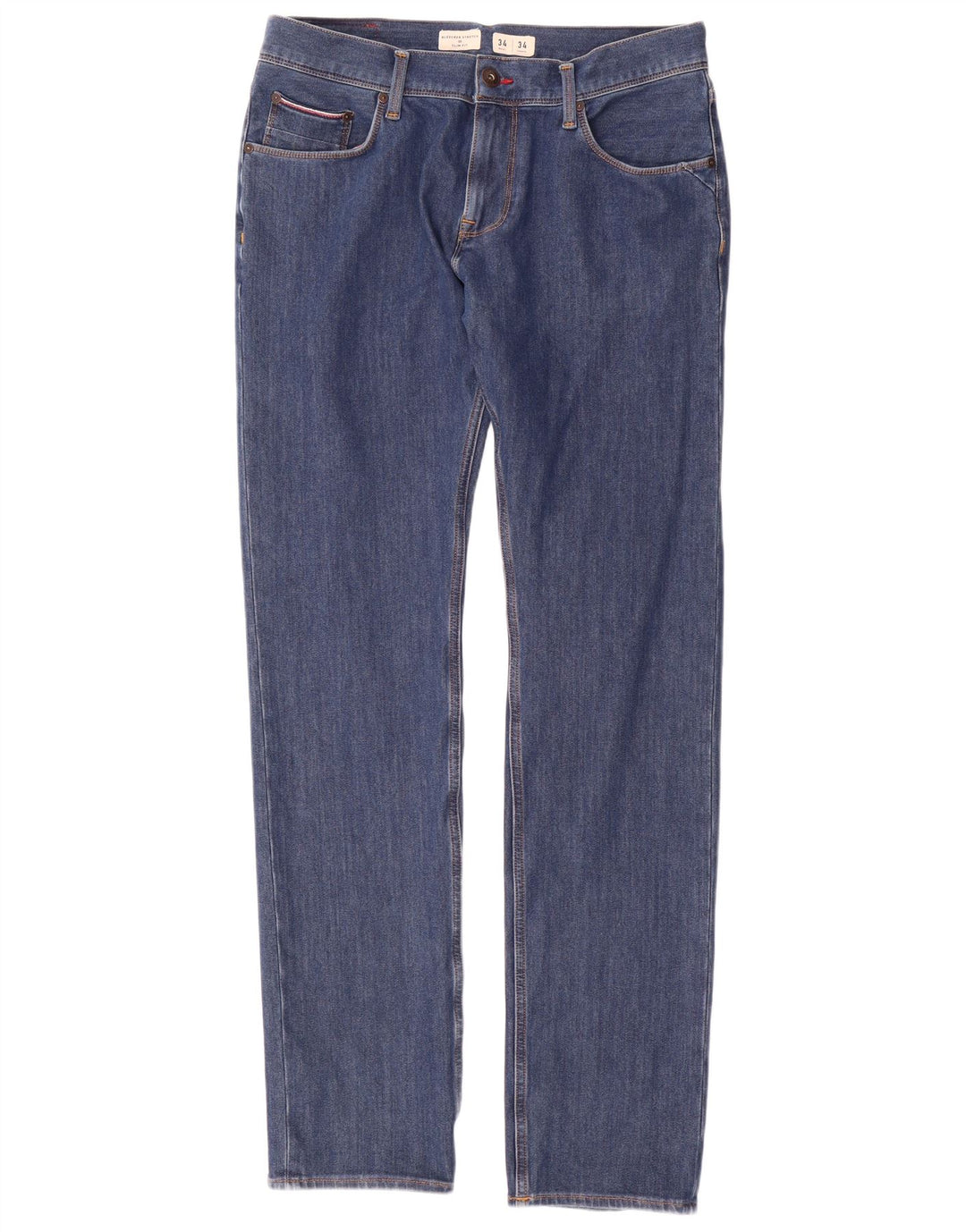 Tommy Hilfiger Herre Bleecker Slim Jeans W34 L34 Blå Bomuld