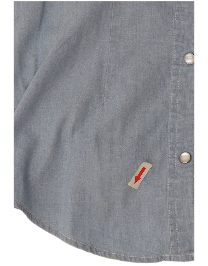 Lee ærmeløs skjorte til kvinder UK 10 Small Blue