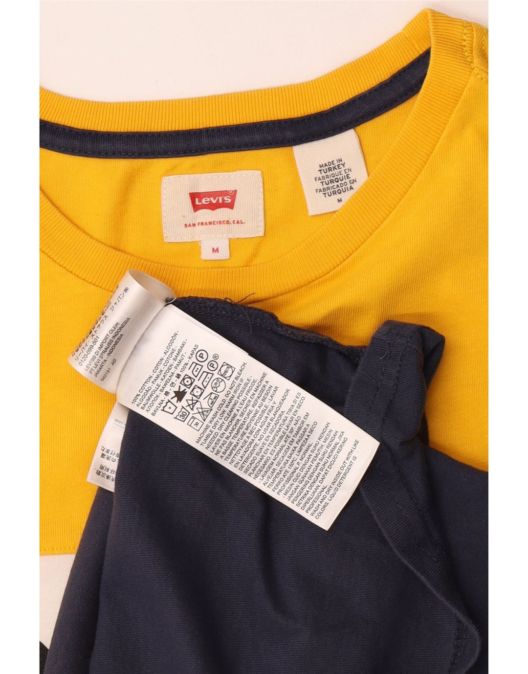 Levi's Herre grafisk T-shirt Top Medium Flerfarvet Colourblock Bomuld