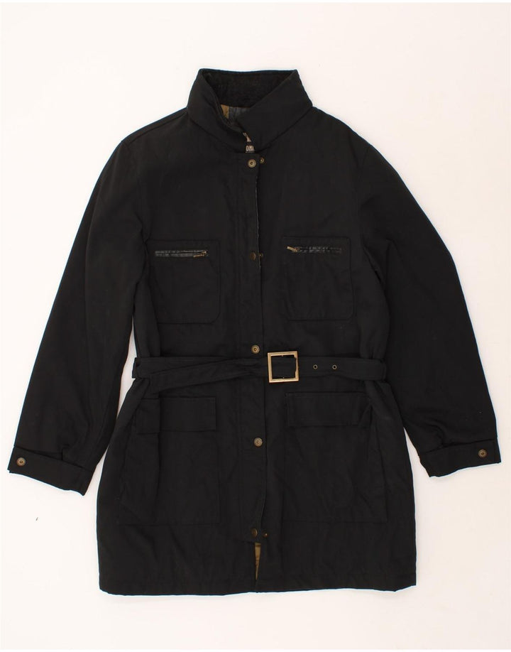 DOLOMITEN Womens Overcoat UK 14 Large Black Vintage Dolomiten and Second-Hand Dolomiten from Messina Hembry 