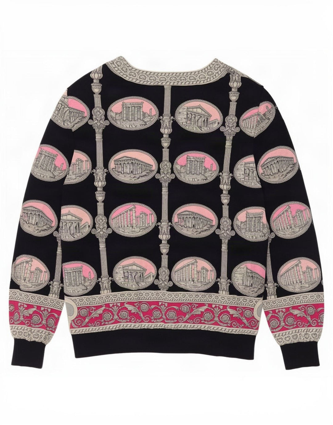 Liola kvinders abstrakt mønster cardigan sweater UK 16 Stor sort uld