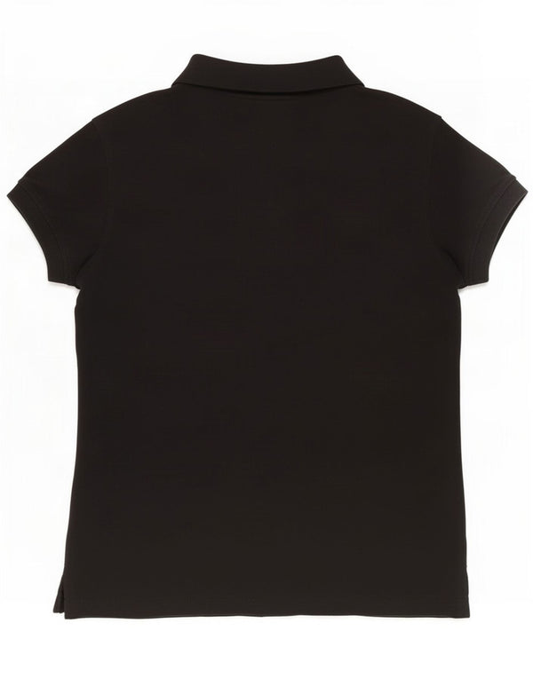 Marina Militare Dame Polo Shirt UK 10 Small Black Bomuld