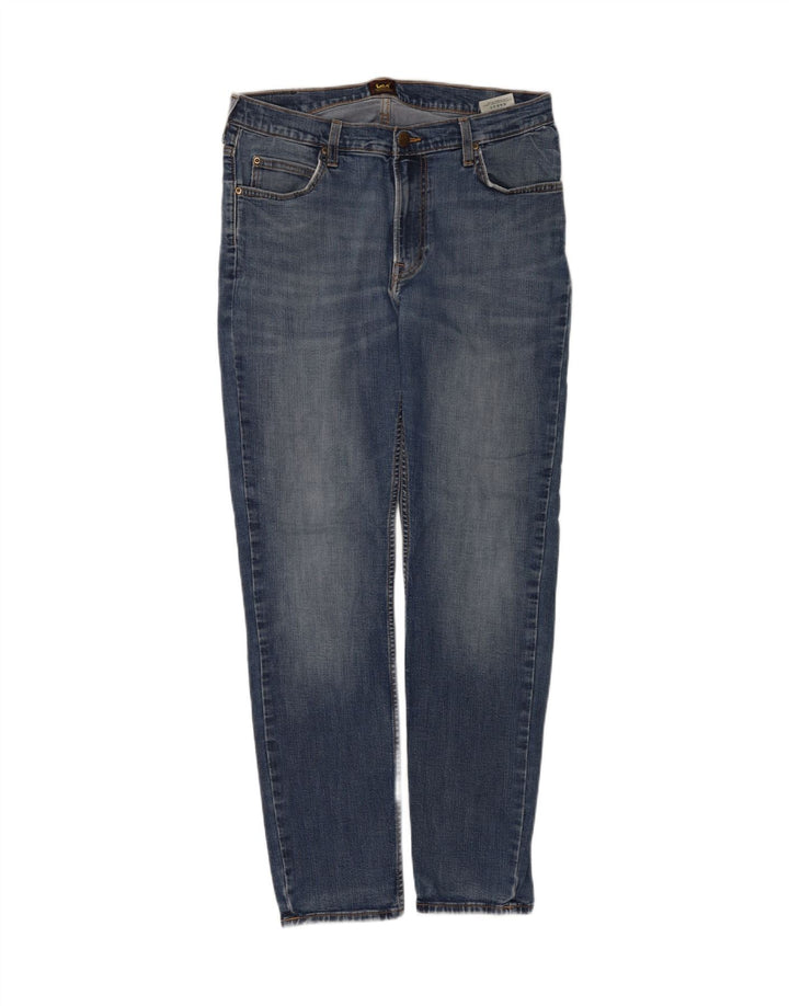 Lee Herre Rider Slim Jeans W33 L32 Blå Bomuld