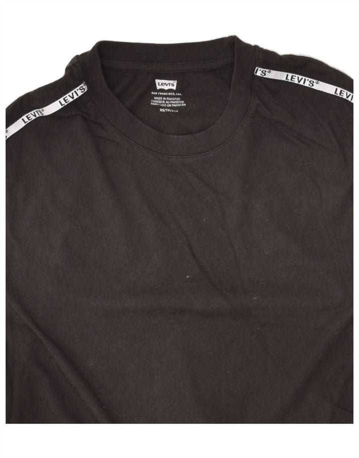 LEVI'S Womens Crop Top UK 6 XS Black Cotton | Vintage Levi's | Thrift | Second-Hand Levi's | Used Clothing | Messina Hembry 