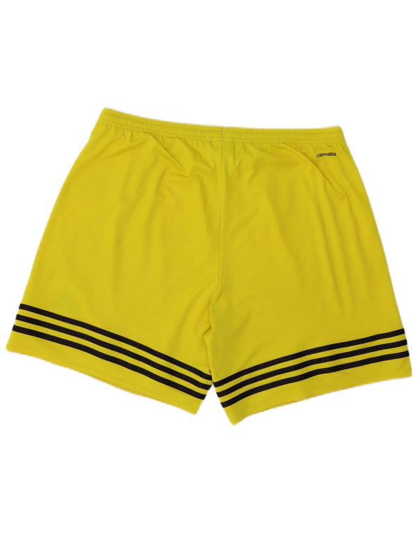 Adidas Herre Climalite Sportshorts store gule polyester