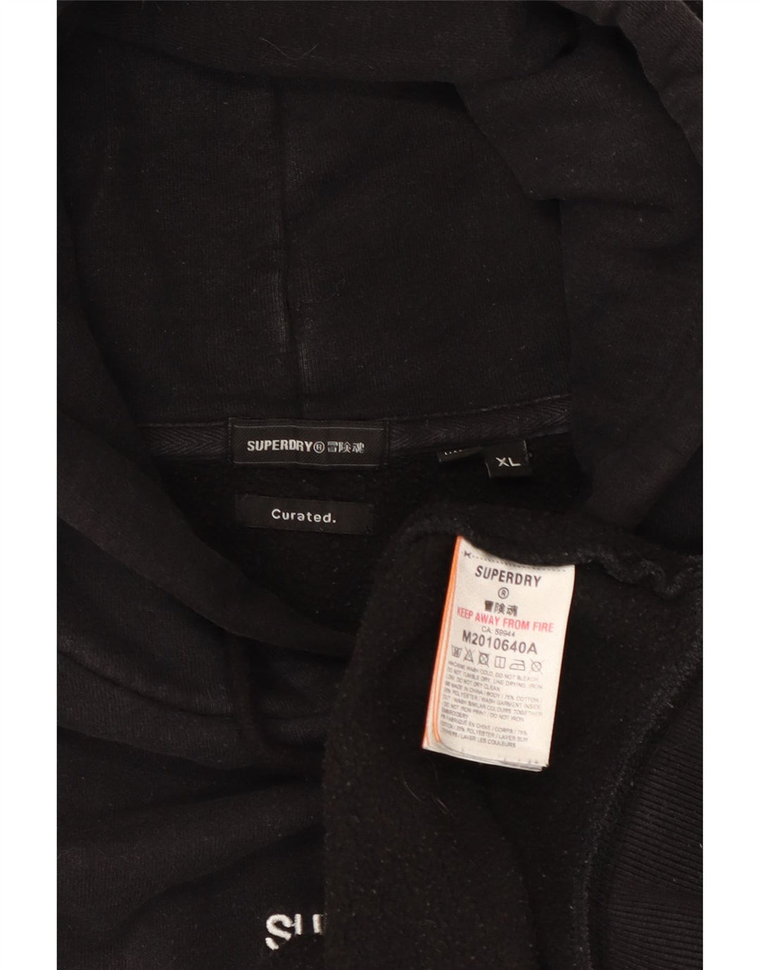Superdry Hættetrøje til mænd XL sort bomuld