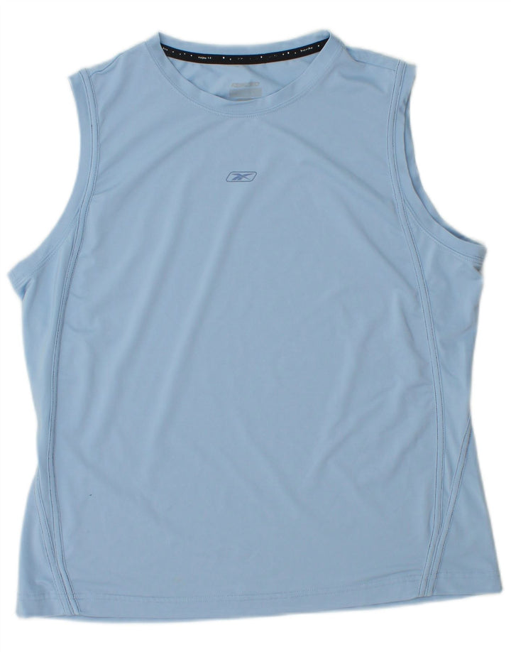 REEBOK Damevest Top UK 14 Medium Blue Polyester