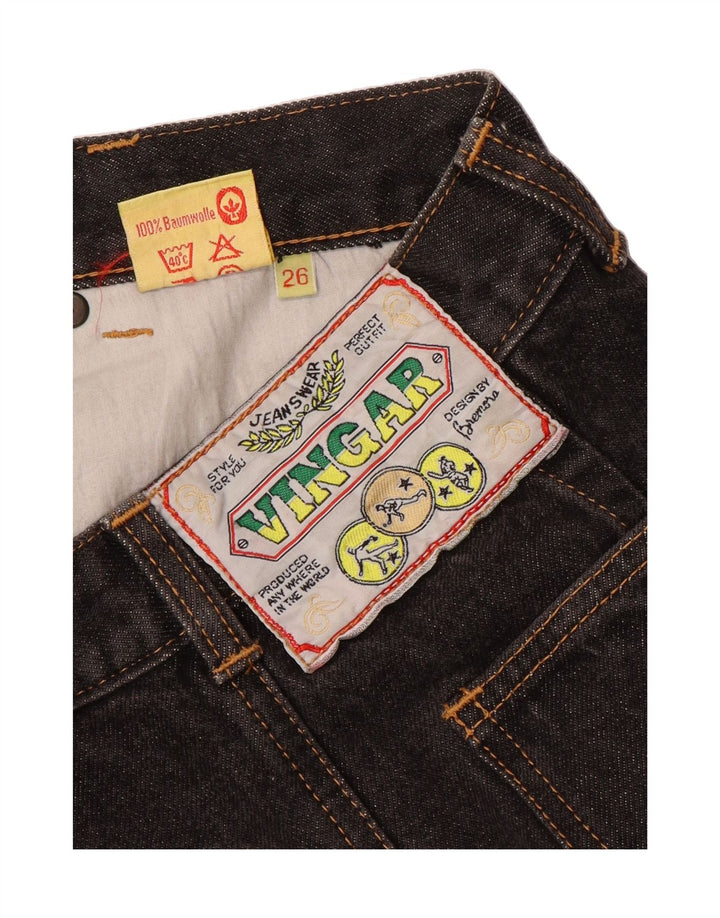 VINGAR Womens Denim Skirt W26 Small  Black Cotton Vintage Vingar and Second-Hand Vingar from Messina Hembry 