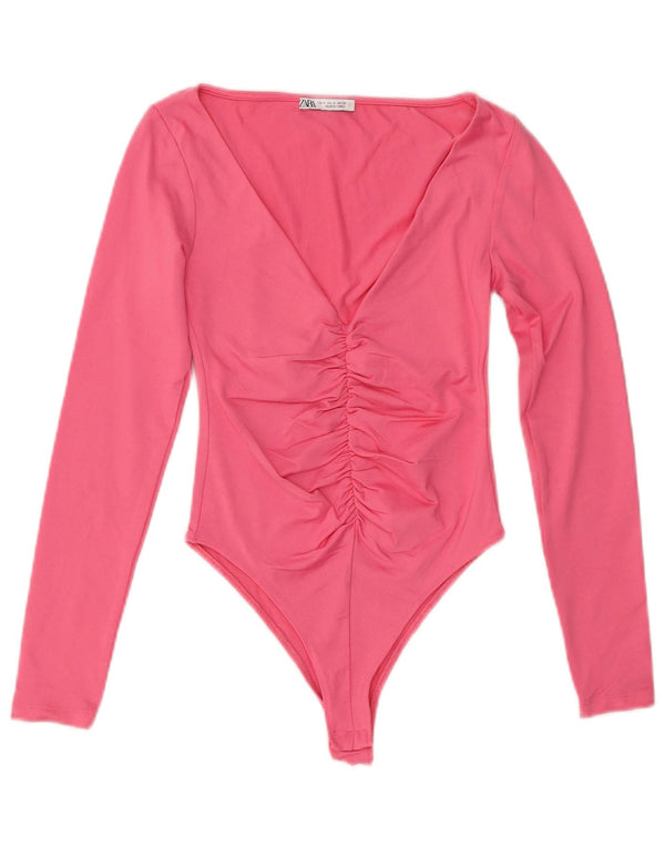 Zara langærmet bodysuit til kvinder UK 8 Small Pink