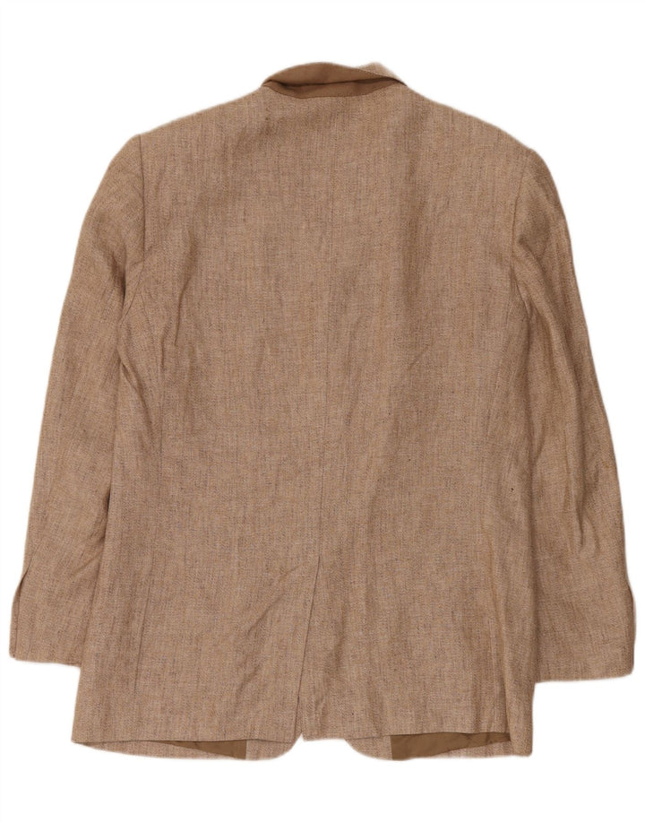 Byblos Herre 3 Button Blazer Jacket UK 38 Medium Beige Linen