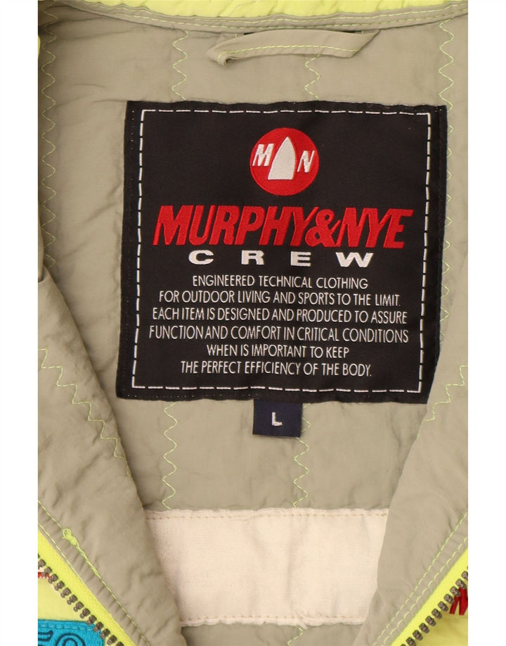 Murphy & Nye Herre grafisk polstret Gilet UK 40 Stor gul polyamid
