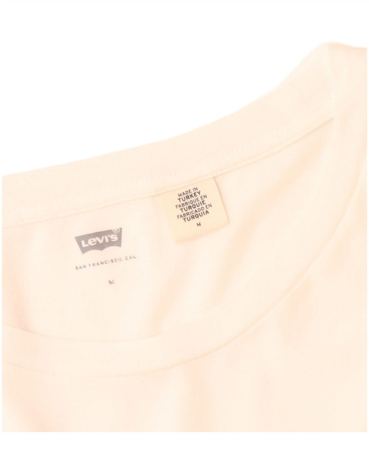 Levi's Grafisk T-shirt top til kvinder UK 14 Medium White