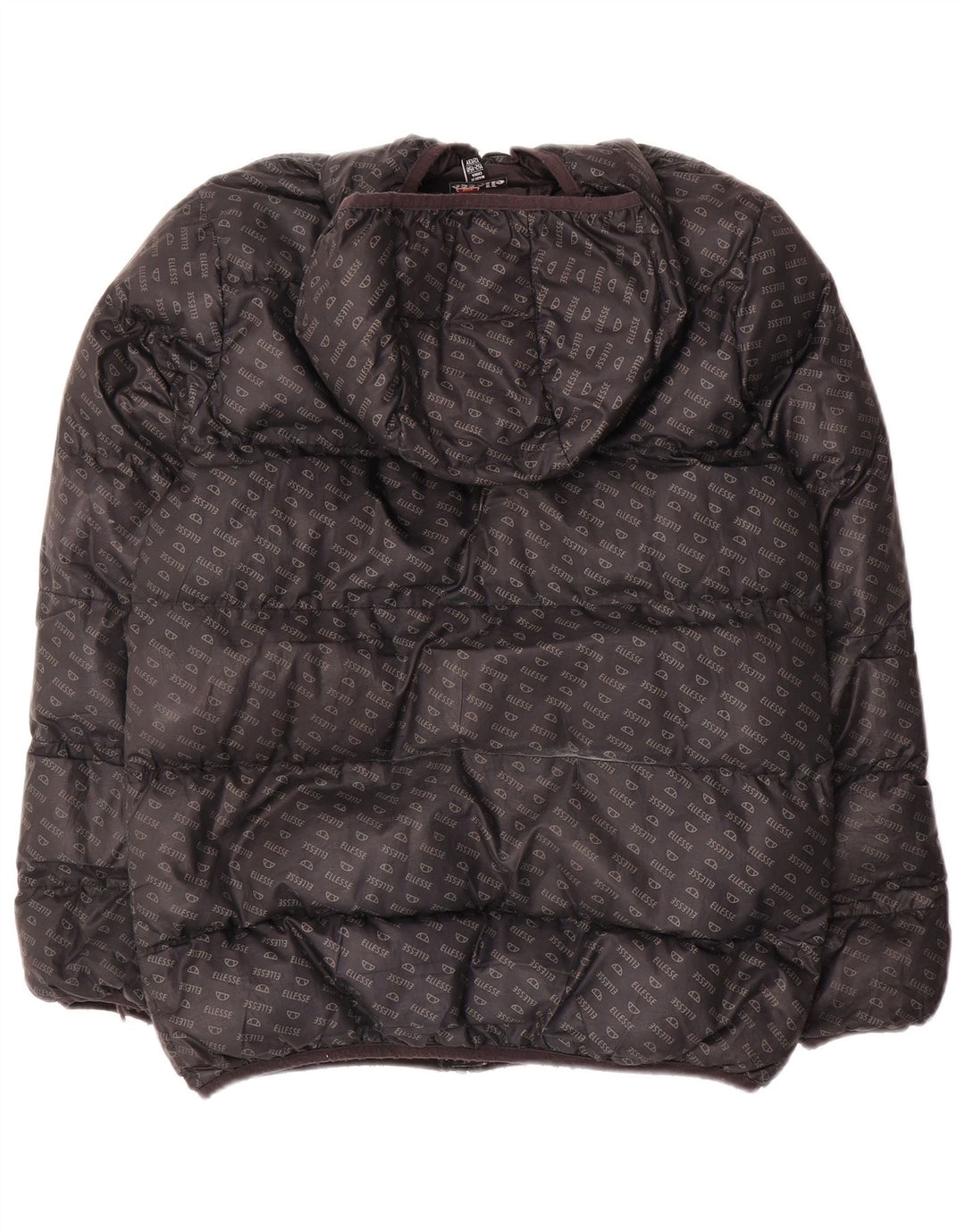 ELLESSE drenge grafisk polstret hættejakke 12-13 år sort polyester