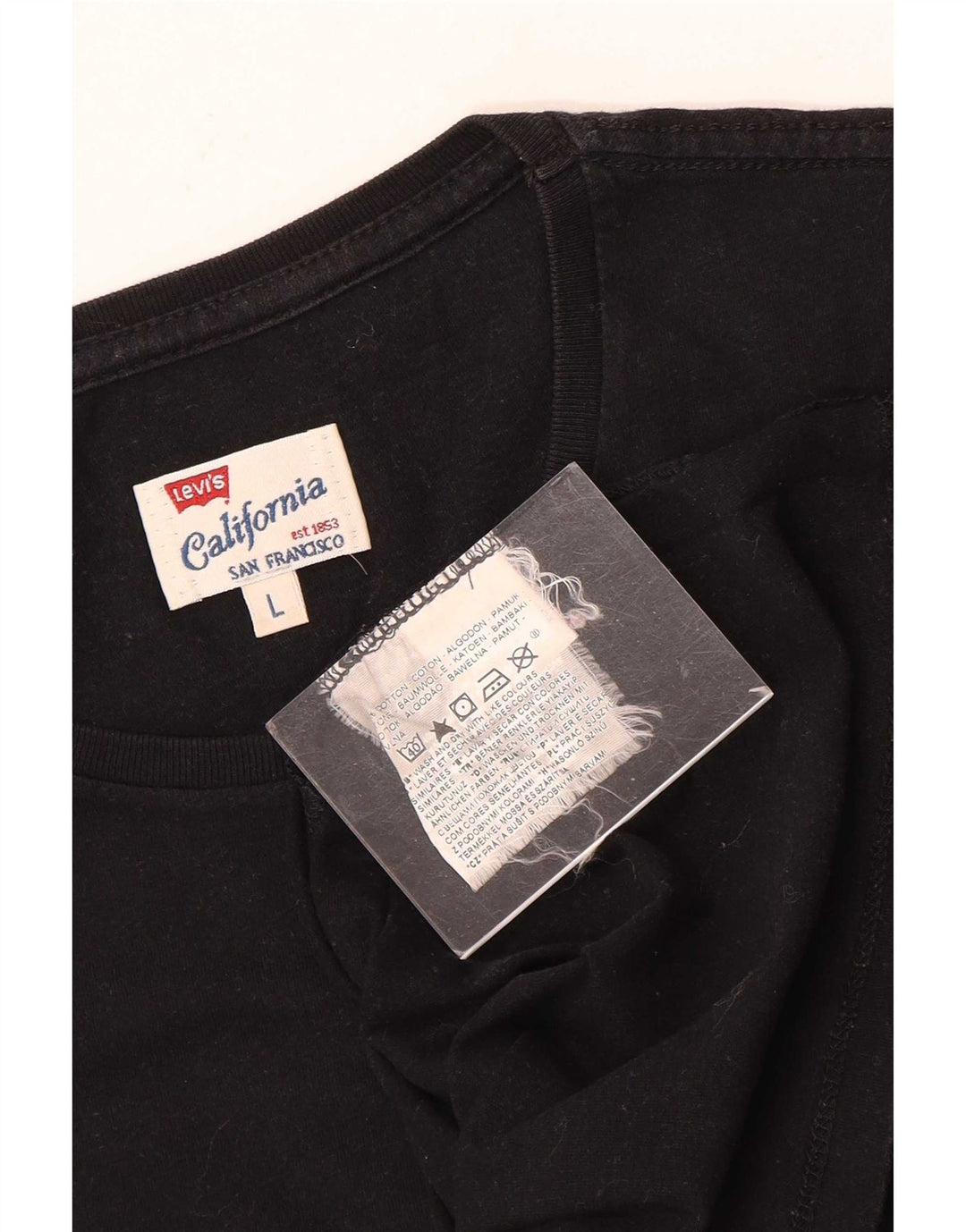 Levi's Herre T-Shirt Top Stor Sort Bomuld