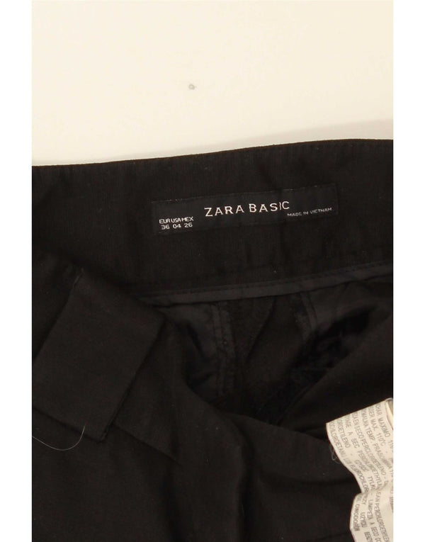 Zara Dame Skinny Chino Bukser EU 36 XS W26 L28 Sort Polyester