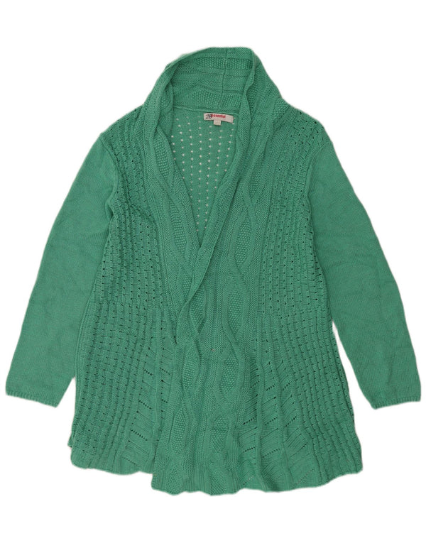 Essential Womens Longline Open Cardigan Sweater UK 24/26 2XL Grøn Akryl