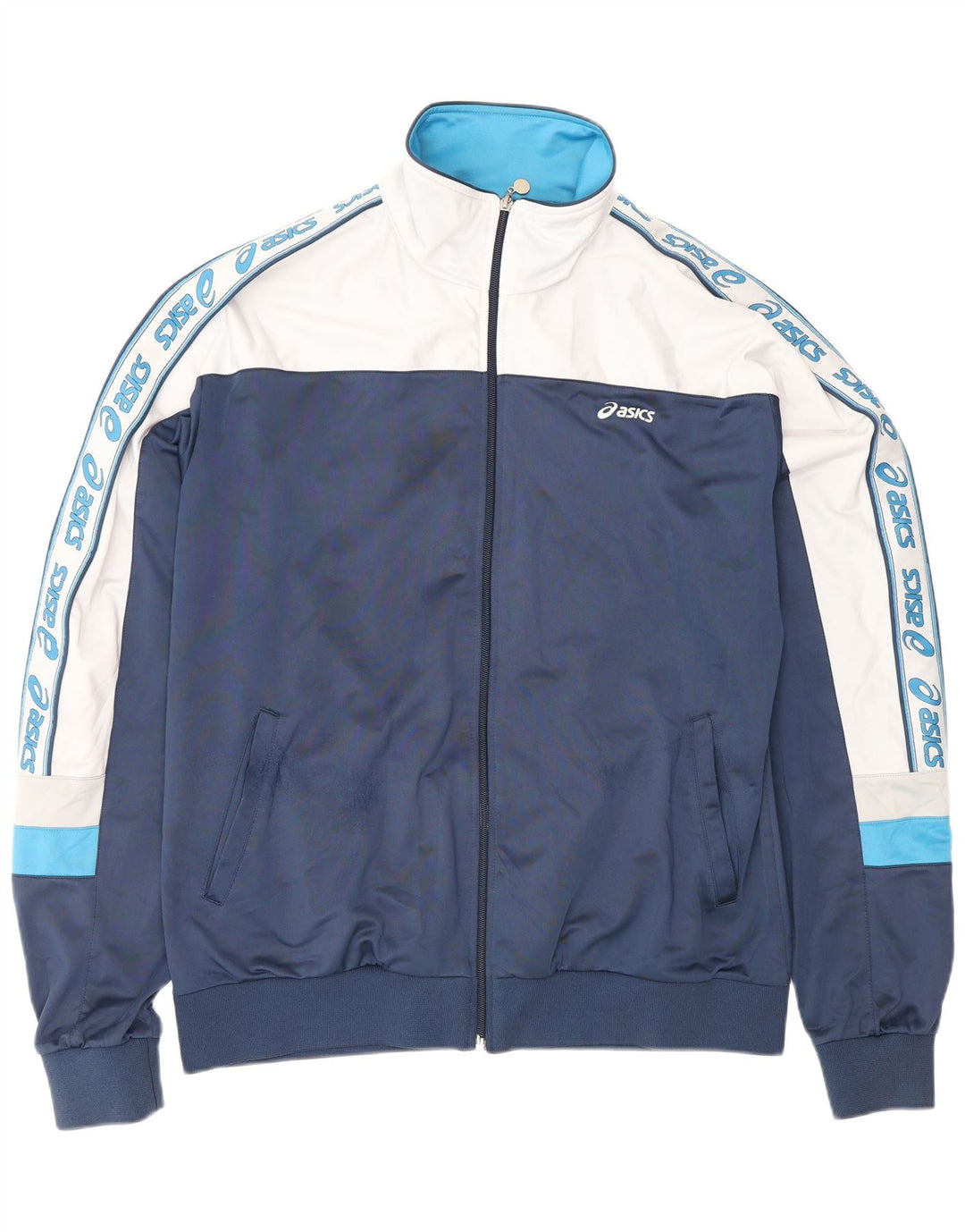 Asics Herre grafisk træningsdragt Topjakke Stor marineblå farveblok