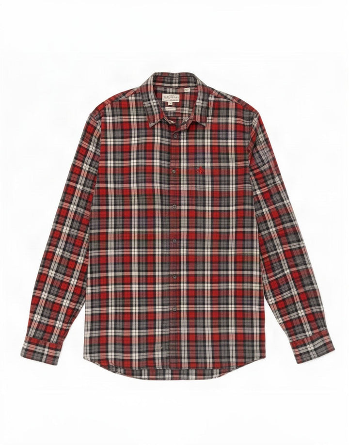 Jack Wills Herre Classic Fit skjorte Stor rød ternet bomuld