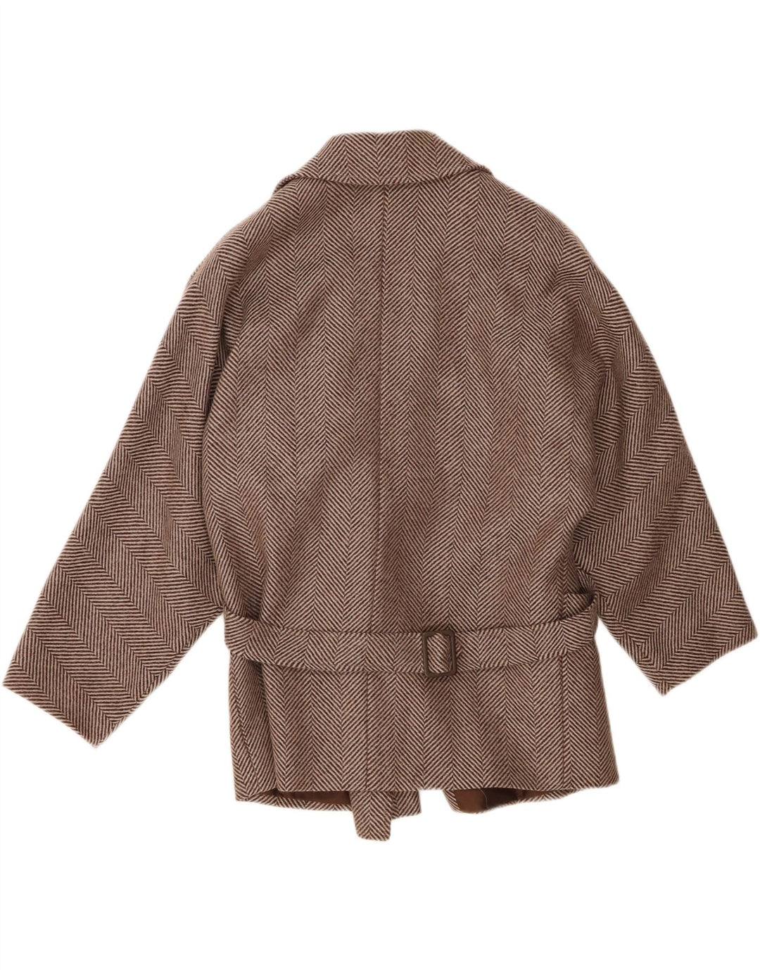 Vintage overfrakke til kvinder IT 44 Mellembrun Chevronuld