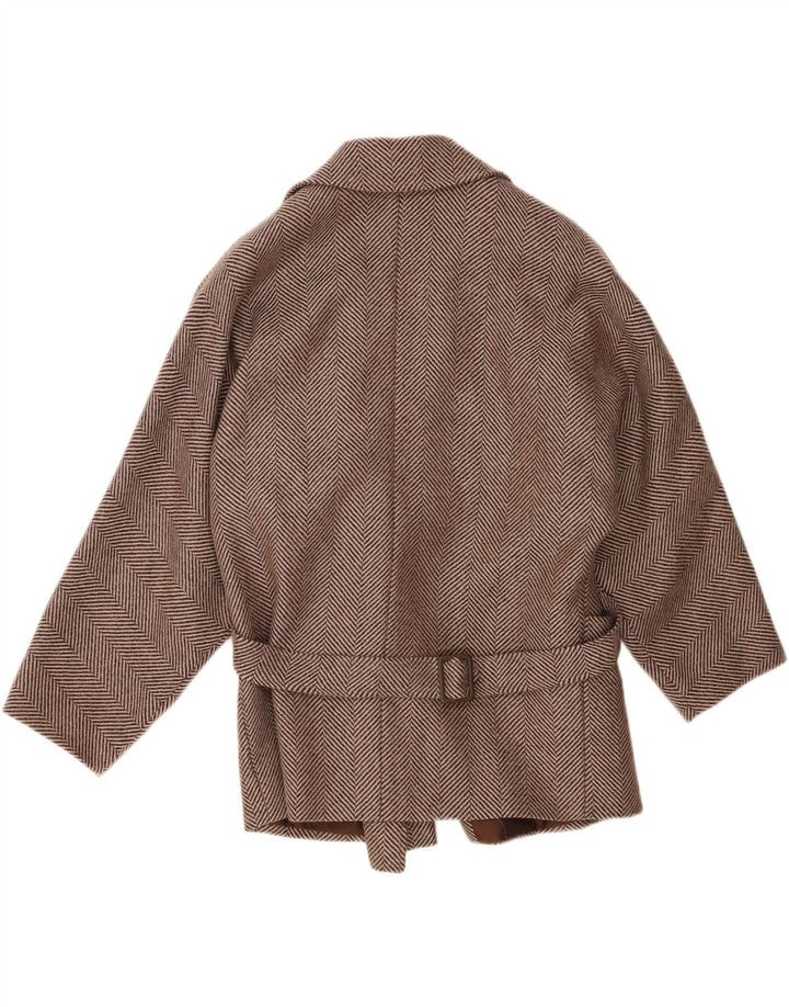 Vintage overfrakke til kvinder IT 44 Mellembrun Chevronuld