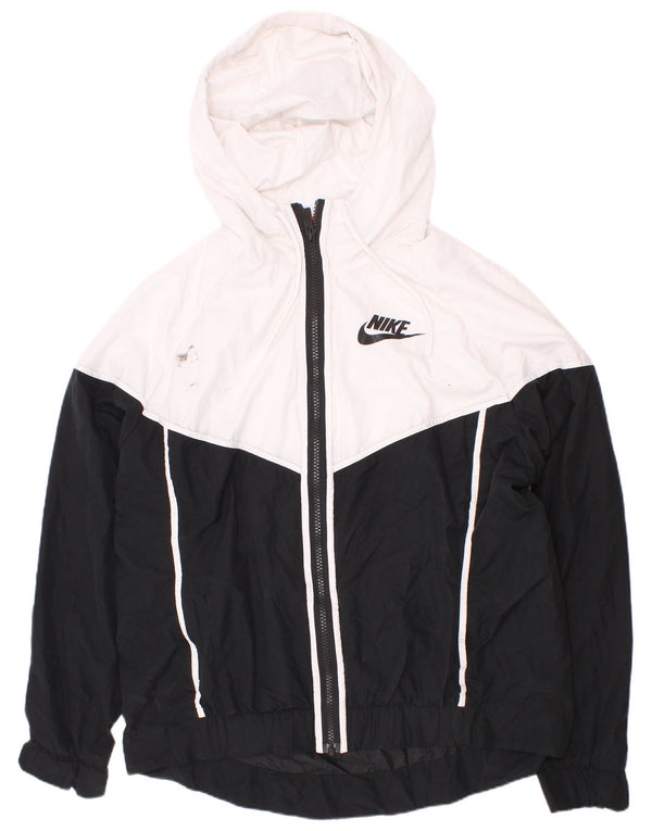 Nike Træningsdragt med hætte til mænd Topjakke Medium White Colourblock Polyester