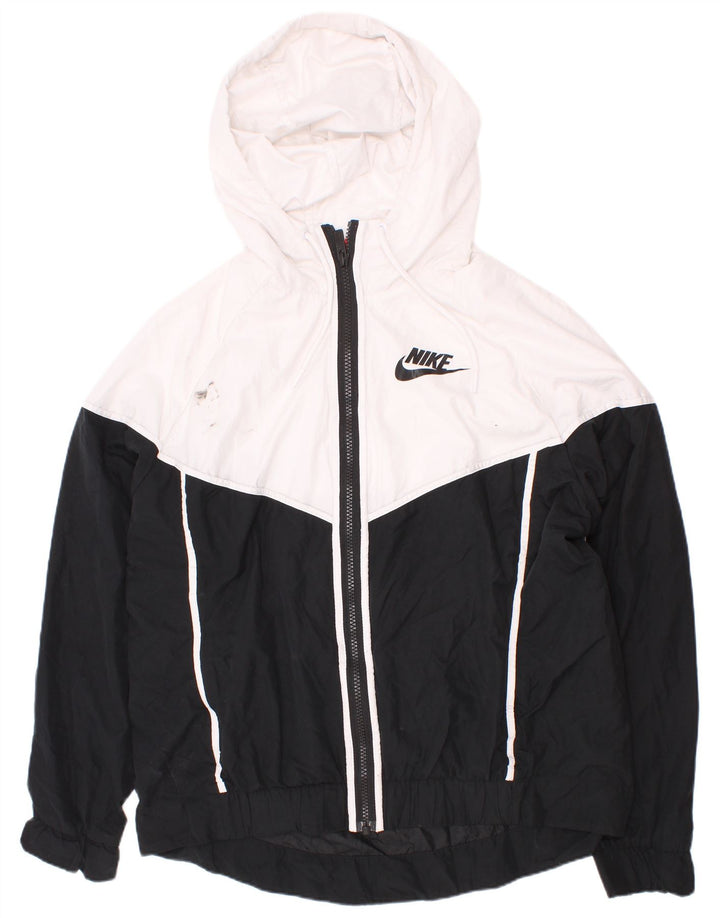Nike Træningsdragt med hætte til mænd Topjakke Medium White Colourblock Polyester